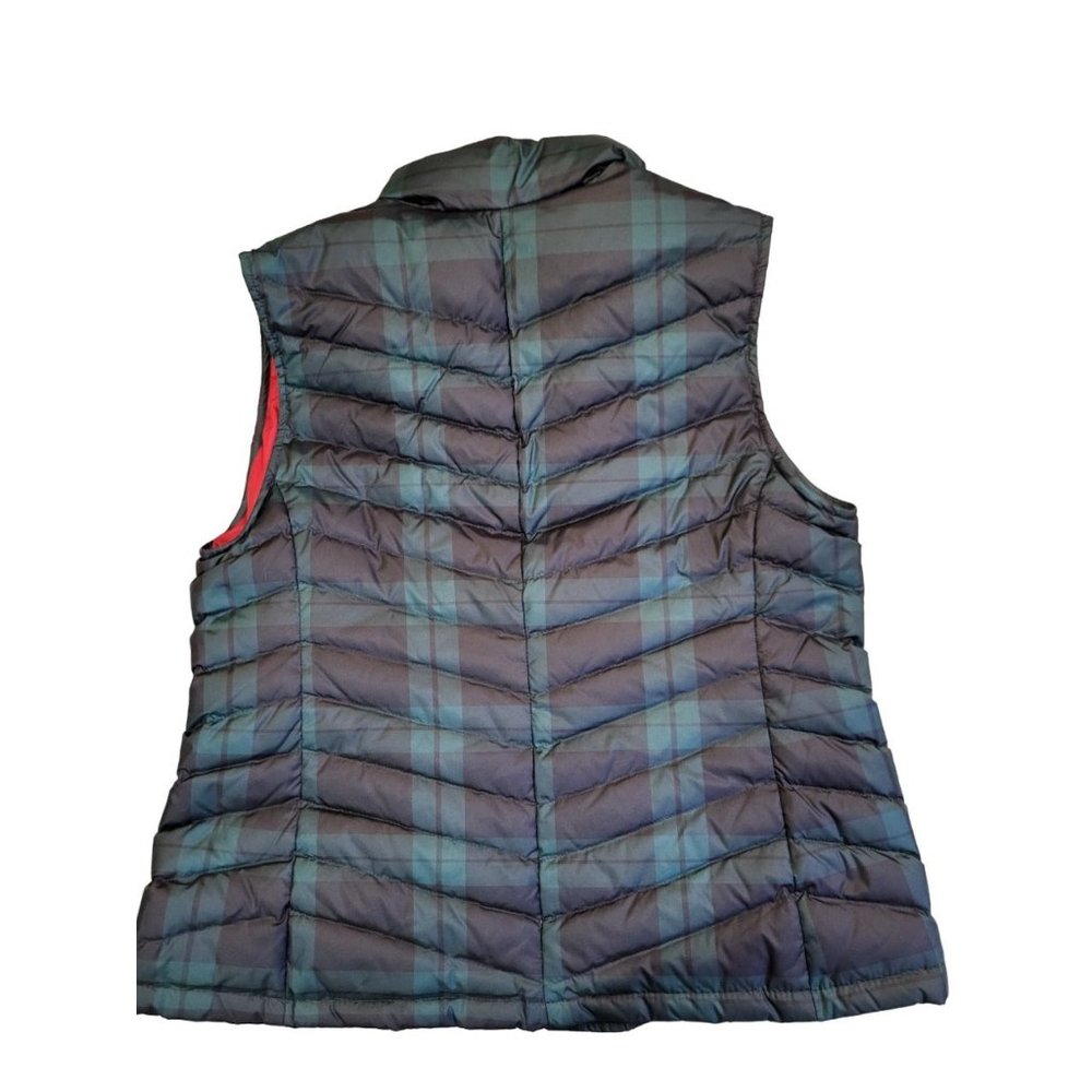 Talbots Tartan Green Blue Plaid Duck Down Filled Puffer Vest, MP, Medium… - Picture 2 of 7